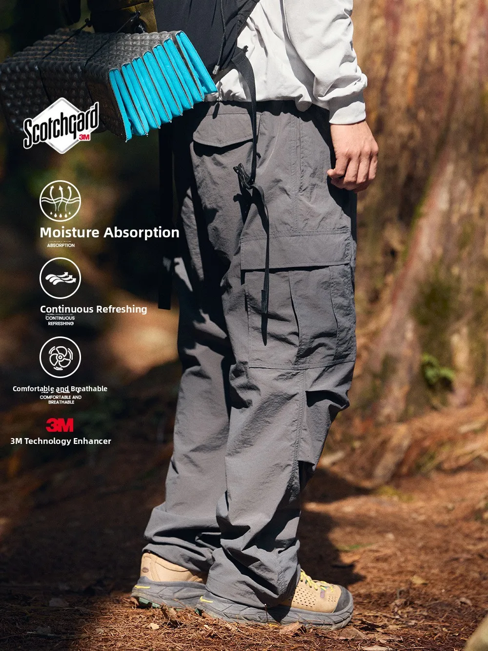 

Japanese Sle Loose Straight Leg Workwear Pants Men's Summer Casual Trousers with kets Wrinkle Effect Qui Dry Function