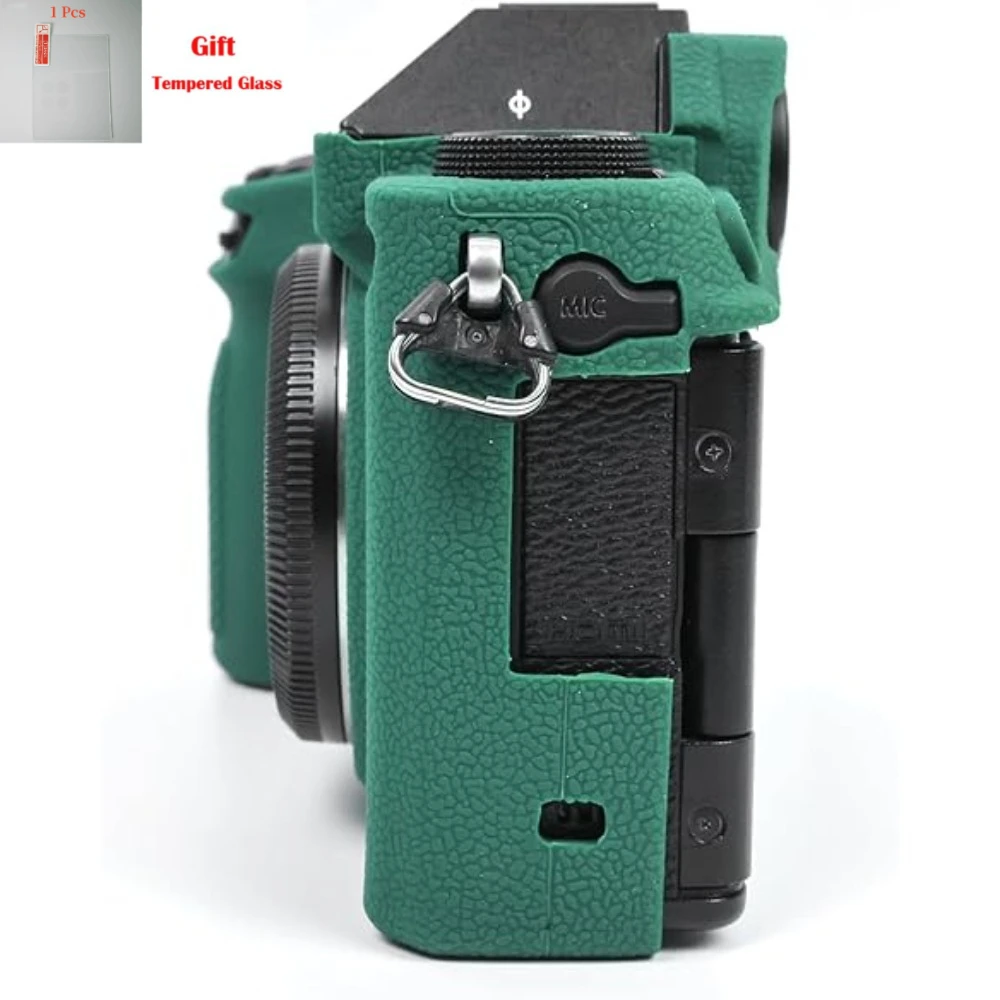 

Protective anti-skid texture design digital camera xs20，For Fujifilm X-S20 ，Silicone skin case body cover + free tempered film