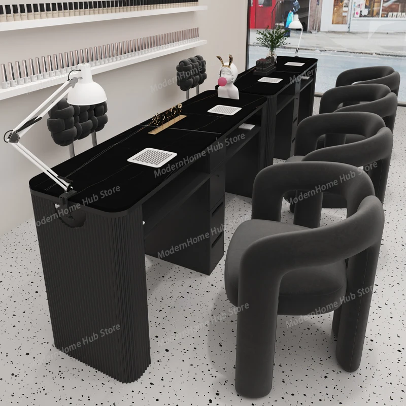 

Современный скандинавский маникюрный стол с пылесборником и хранением, роскошный и стильный дизайн, премиум-класс, мебель для салона красоты