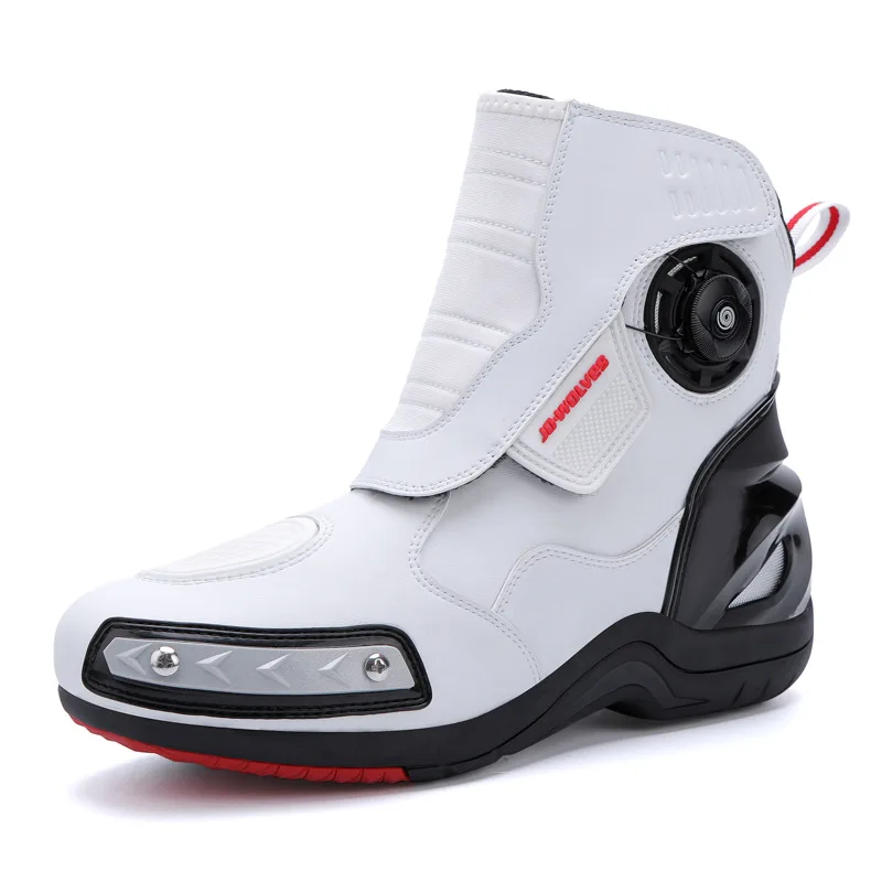 

New Large-size Motorcycle Racing Shoes Waterproof Drop-proof Wear-resistant High-top Four-season Cycling Shoes Moto Equipment