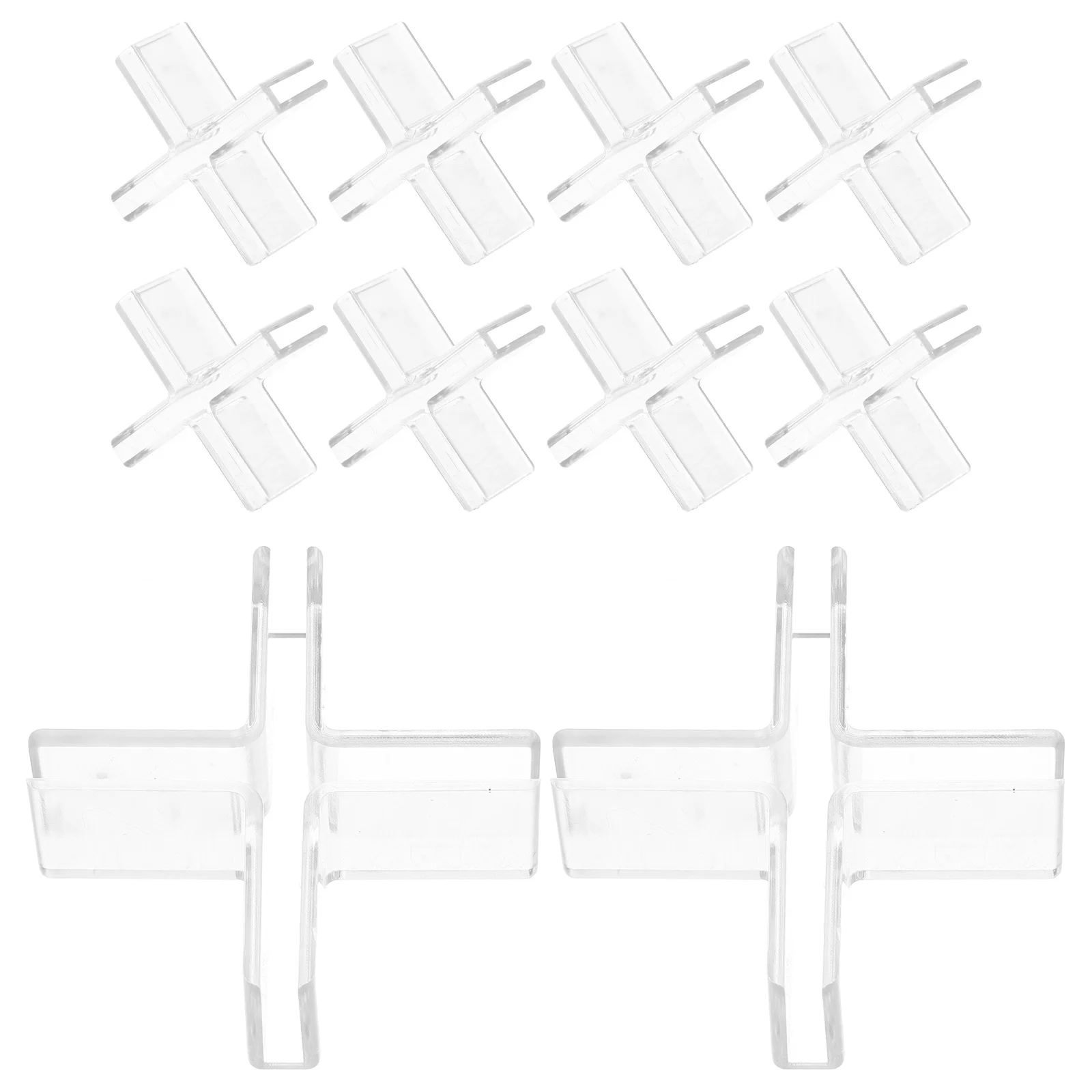 

10Pcs Durable Glass Connector Clamp No Tool Required for Fish Tanks Cabinets Furniture Aesthetic Setup Glass Connector