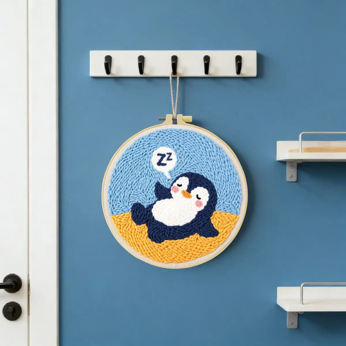 20X20CM/7,87 Zoll Tier - Pinguin Stanznadel-Stickset, Stickerei, gestrickte Stickerei, DIY handgemachtes Geschenk – Detail 6