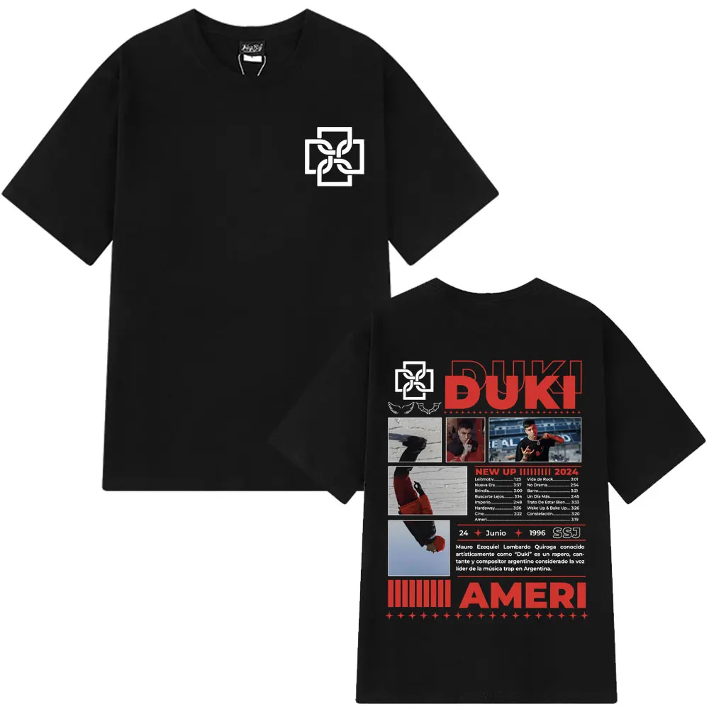 

Rapper Duki Ameri Tour 2025 T-shirt Men Women Clothing Cotton Casual Oversized T Shirt Summer Aesthetic Trend Hip Hop Tee Shirt