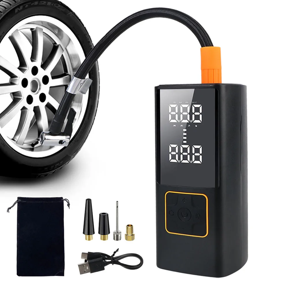

Tire Pressure Test Gauge Digital 150PSI Portable Air Pump for Motorcycle Bicycle Ball Wireless Inflator Car Air Compressor