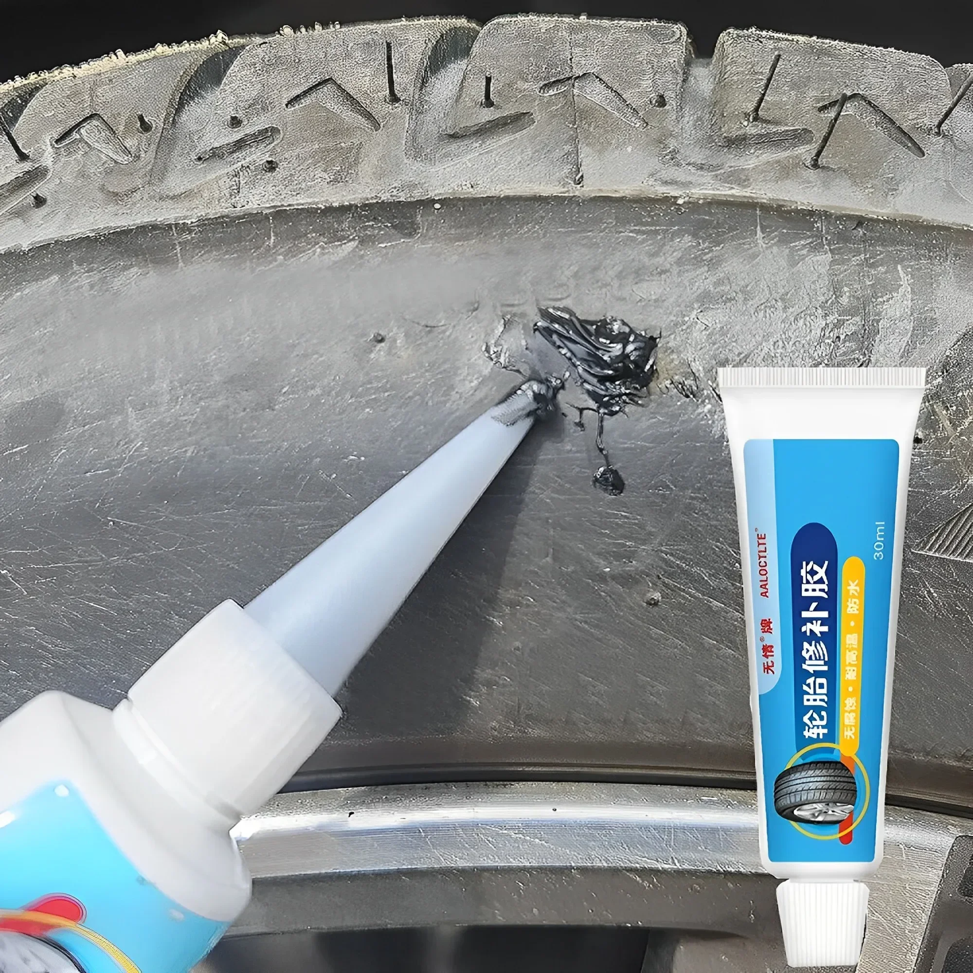 Black Tyre Repair Instant Car Tire Repair Glue Liquid Strong Rubber Glues Wear-resistant Rubber Non-corrosive Adhesive Glue