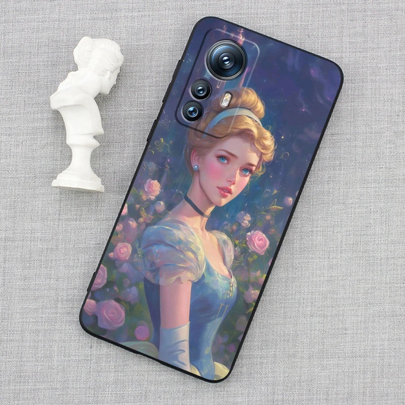 Princess Cinderella Ella For Xiaomi Mi 14 13T 13 12T 12 11T 11i 11 10T 10 Pro Lite Ultra 5G Black Cover Phone Case image 4