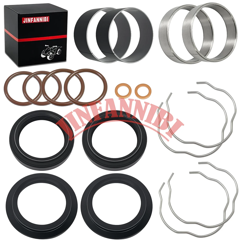 Front Fork Bushing Oil & Dust Seals Kit For Yamaha V-Star 650 XVS650 1998-2012 2013 2014 2015 2016