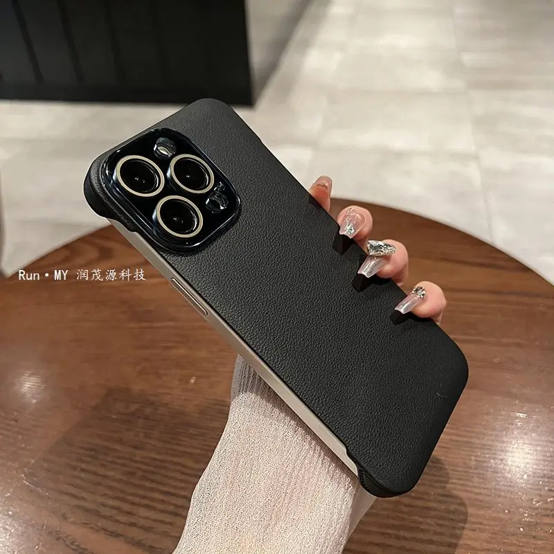 

Bezel-less ultra-thin iphone15 phone case iphone14pro Drop resistant iphone13 All-inclusive iphone16proMax lens film iphone12