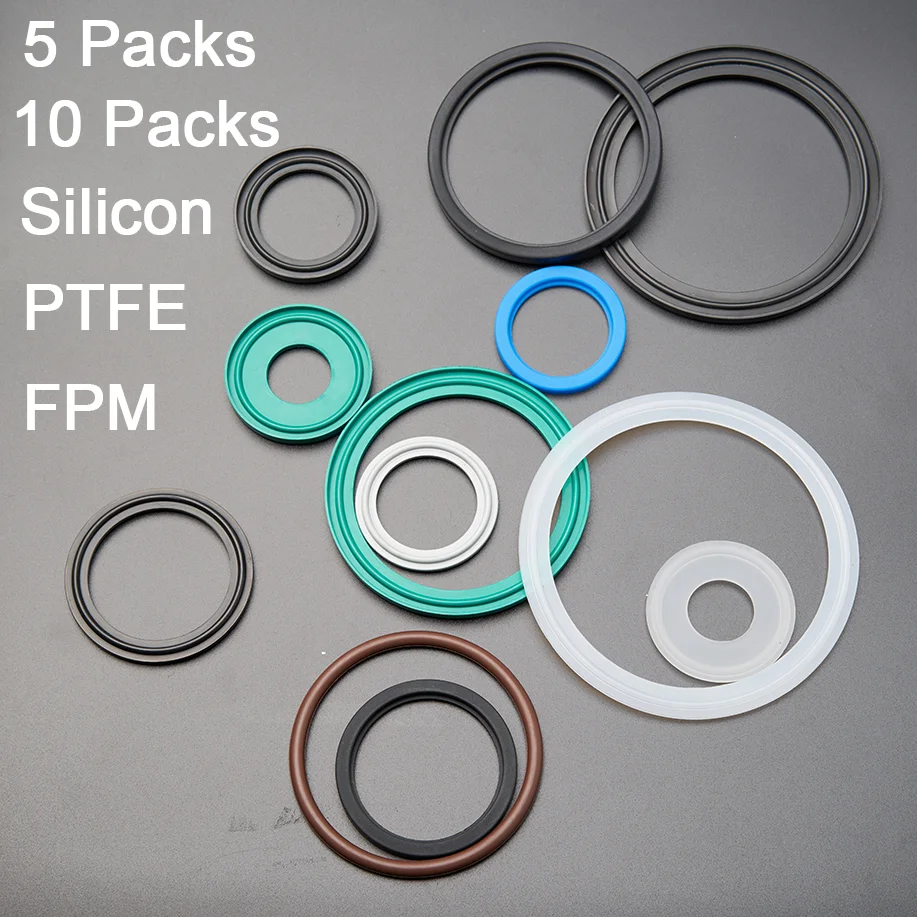 

Sanitary Tri Clamp Silicon Gasket food grade Viton seal ferrule clamp gasket 1/2"-6" EPDM gasket PTFE clamp Seal FKM clamp ring