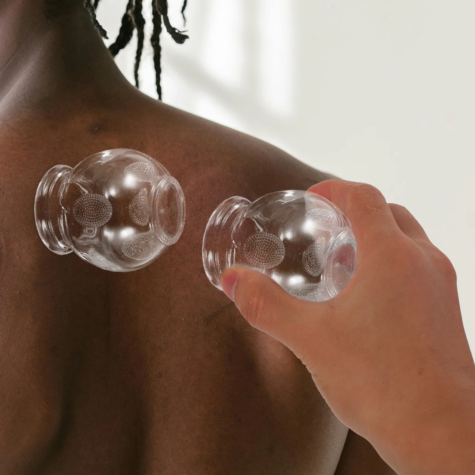 Frascos de ventosas de vidrio grueso, tazas anticelulíticas, herramienta de terapia al vacío, seguro, duradero, fácil de usar, suministros de masaje corporal, 8 Uds.