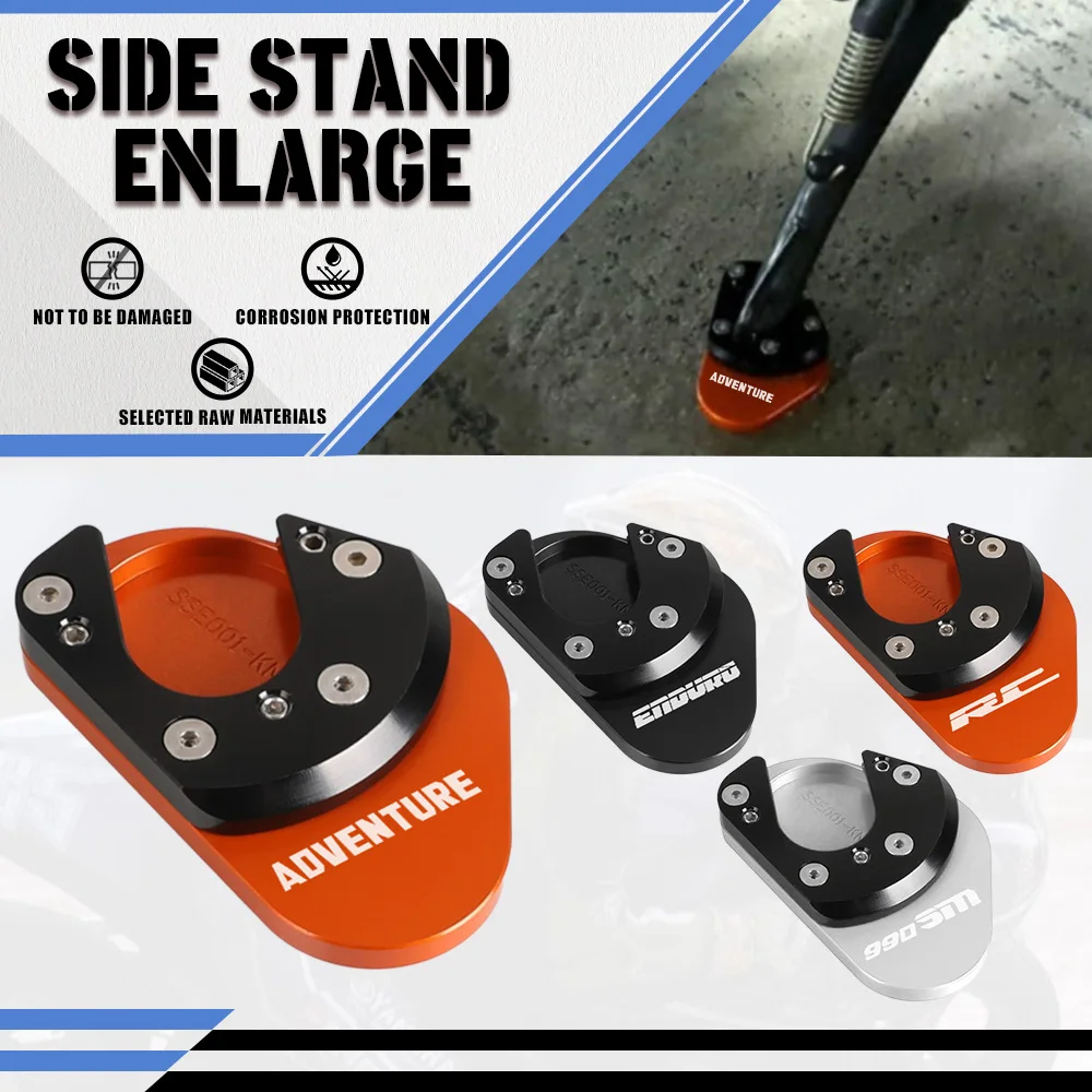2026 For 990 SM R SMT Super Supermoto R/S 990 Adventure R/S/T/ABS/R Motorcycle Side Stand Enlarger Sidestand Kickstand Foot Pad