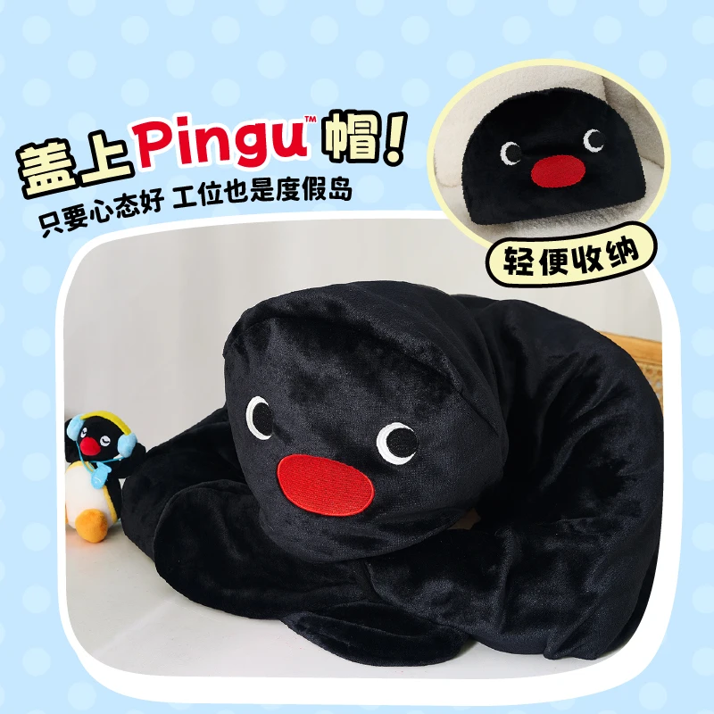 Kawaii pingu pinguim cobertor bonito outono e inverno criativo prático cobertor presente de aniversário dos desenhos animados pingu anime presente periférico