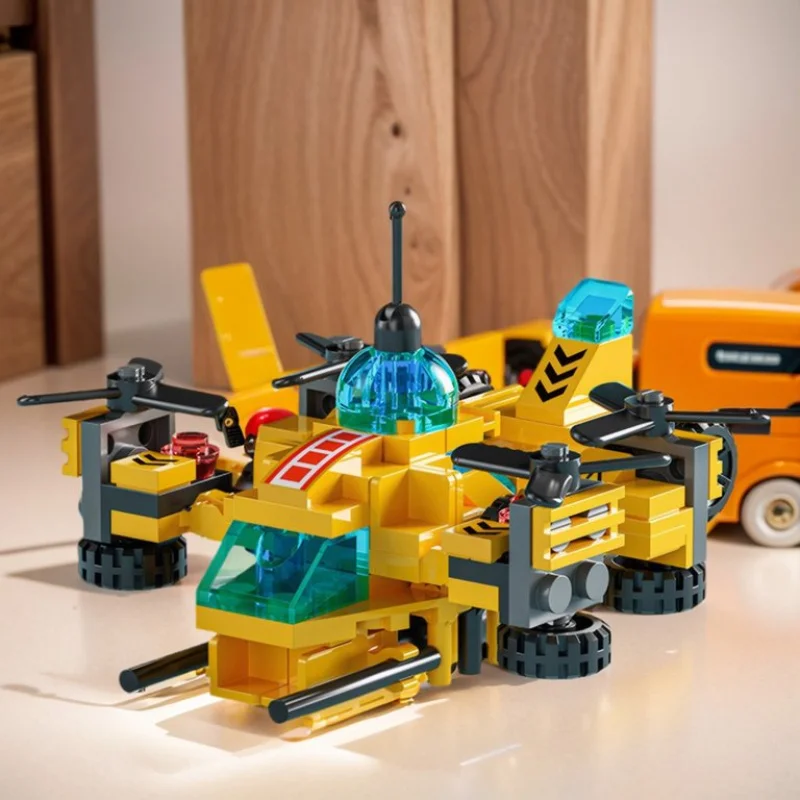 Juego de bloques de construcción de ingeniería urbana de 136 piezas: construir 7 modelos geniales: aviones de construcción, vehículos, submarino y más |   STEM