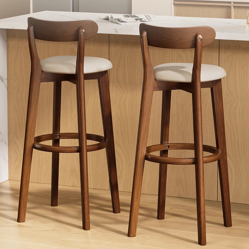 

ZWood High Nordic Bar Stools Office Counter Balcony Minimalist Bar Chairs With Back Balcony Sillas Para Comedor Trendy Furniture