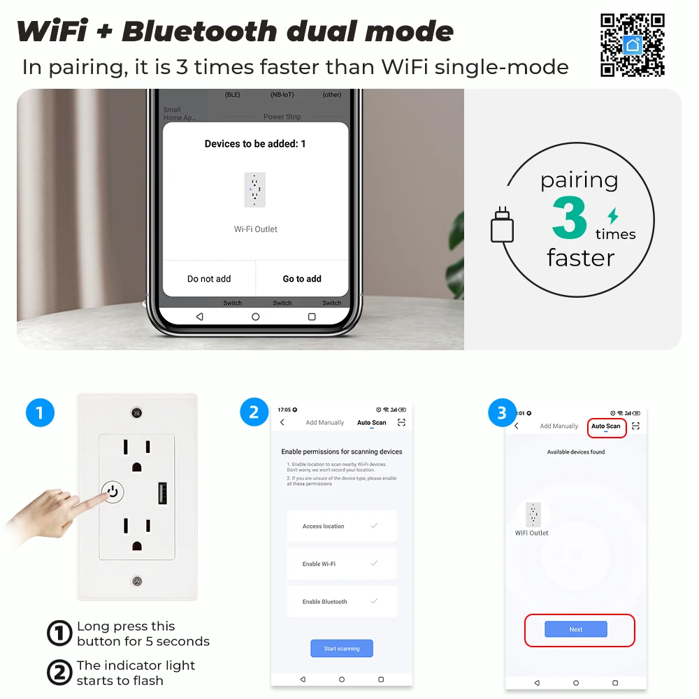 2 In 1 Tuya Wifi Smart Socket Us Plug Outlet Charger Usb Charging Timing Life App  For Google Home Alexa Tmall Genie