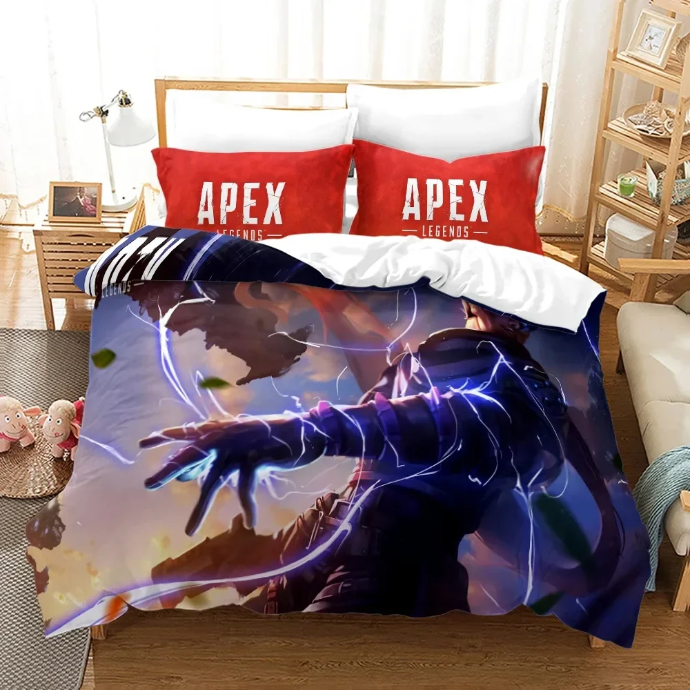 3D Print APEX Legends Bedding Set Duvet Cover Bed Set Quilt Cover Pillowcase Comforter king Queen Size Boys Adult Bedding Set