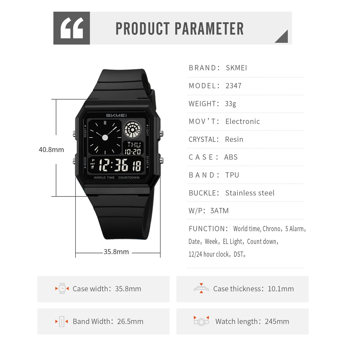 SKMEI Sports Daylight Saving Time Digital Electronics Watch For Men Women Students Waterproof Fashion Outdoor Chrono Wristwatch