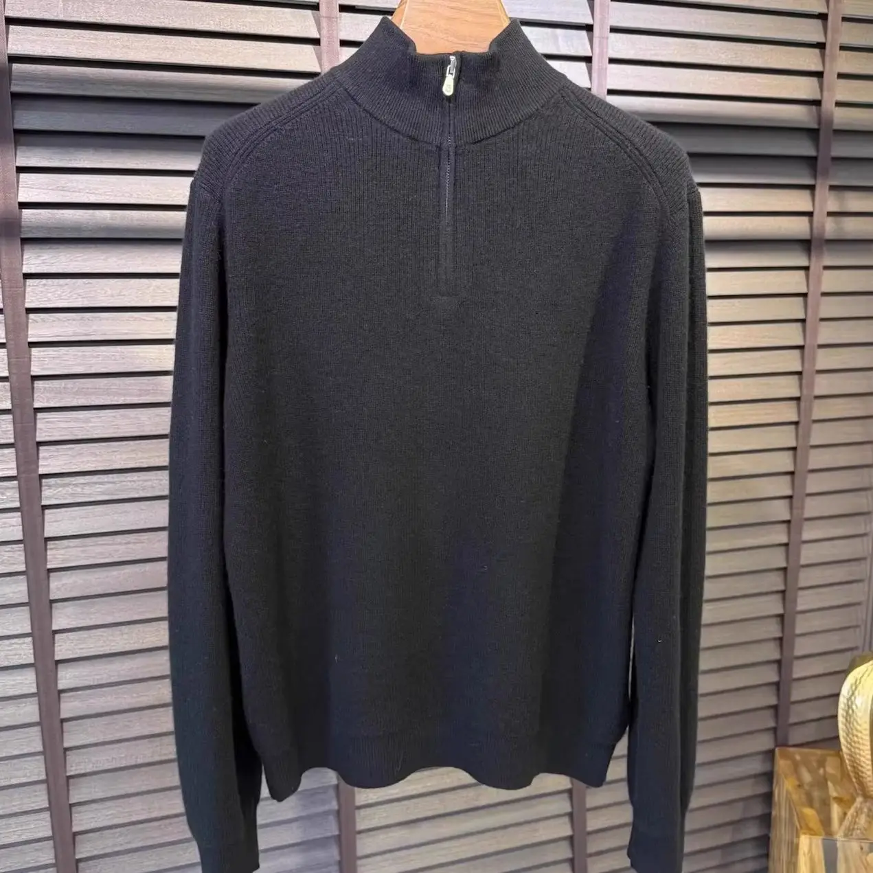 Italian BC wool cashmere casual semi-turtleneck knitted sweater