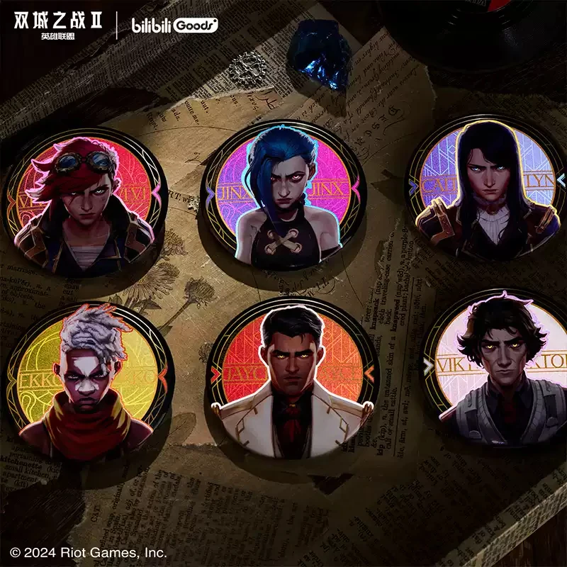 Arcano originale: League of Legends Gioco di animazione Giocattoli periferici Spilla in metallo Distintivo Collezione di figure di modelli di azione anime