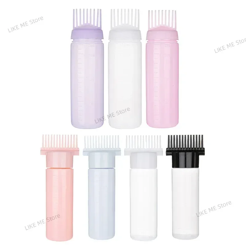 170/180ml Hair Oil Applicator Bottle Repeatable Filling Bottle Oil Applicator Bottle for Hair Professional Hairdressing Tools