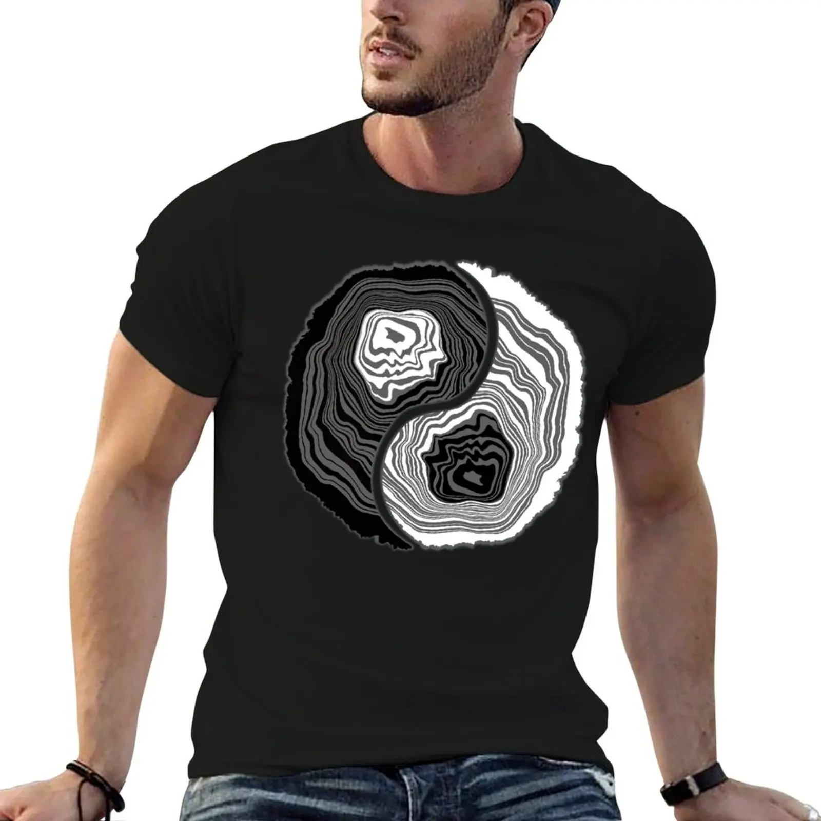 

Yin Yang Tree Rings T-Shirt t shirt for man 100 percent cotton man t shirts for men T-Shirt
