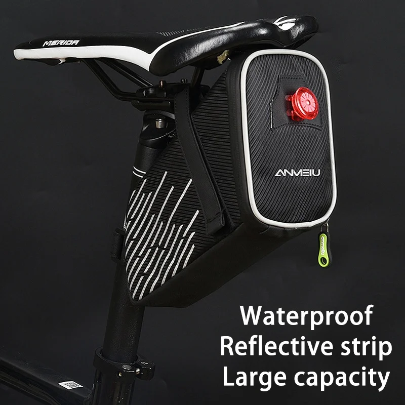 

Anmeilu Portable Waterproof Bike Saddle Bag Cycling Seat Pouch Bicycle Tail bags Rear Pannier