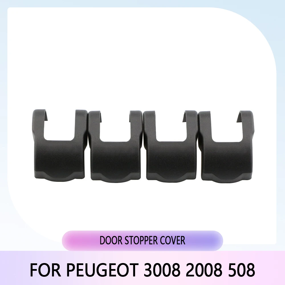 Doofoto 4x Car Door Limiting Stopper Cover For Peugeot 3008 2008 508 Protective Accessories Lock Case Styling view 2