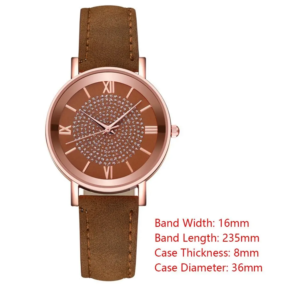 High Quality Waterproof Round Dial Wristwatch Ladies Watch Quartz Watch Casual Exquisite