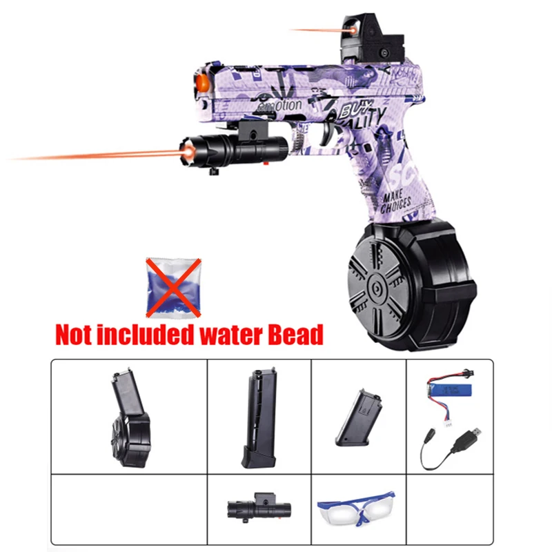 G17 meninos brinquedos armas 7.4v bateria elétrica de alta velocidade contas & bolas arma explosão modelo jogo venda quente