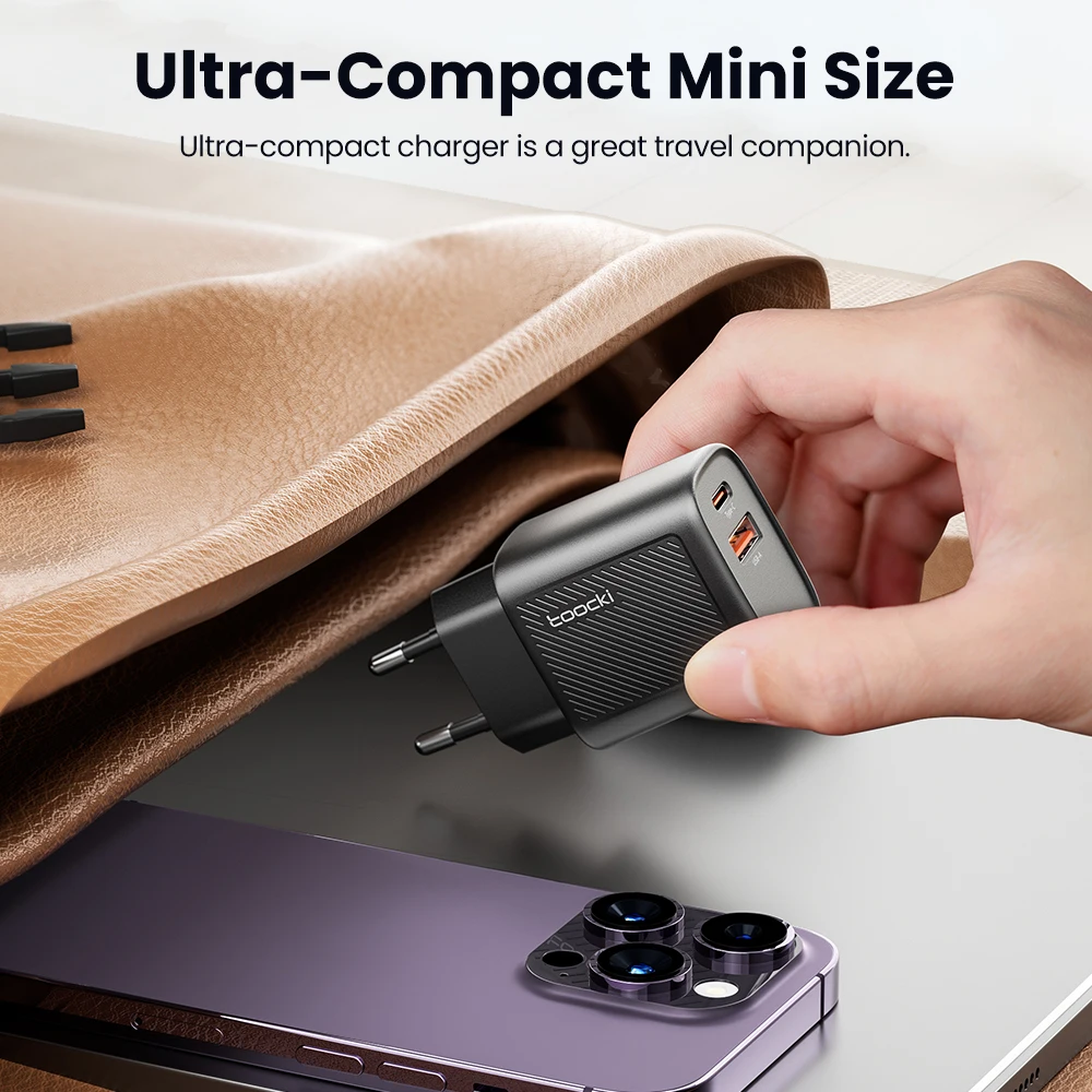 Toocki GaN USB C شاحن للسفر 30 واط المحمولة USB شحن سريع شحن سريع نوع C شاحن آيفون Xiaomi POCO UK/KR التوصيل #4