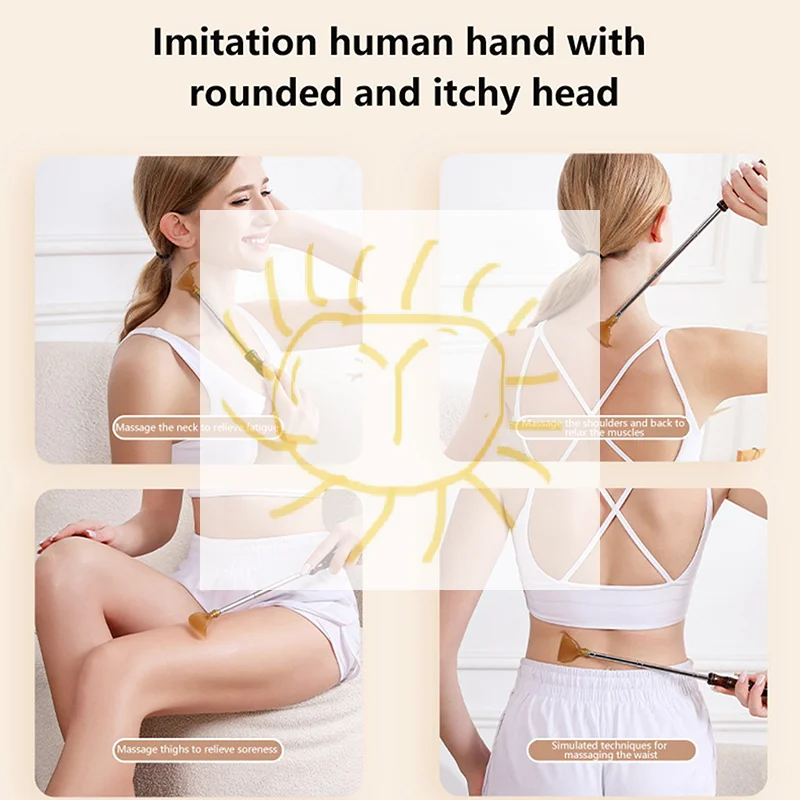 

Back Extendable Scratcher Stainless Steel Telescopic Scratching Massager Extendable Telescoping Anti-itch Tool Relax Back Claw