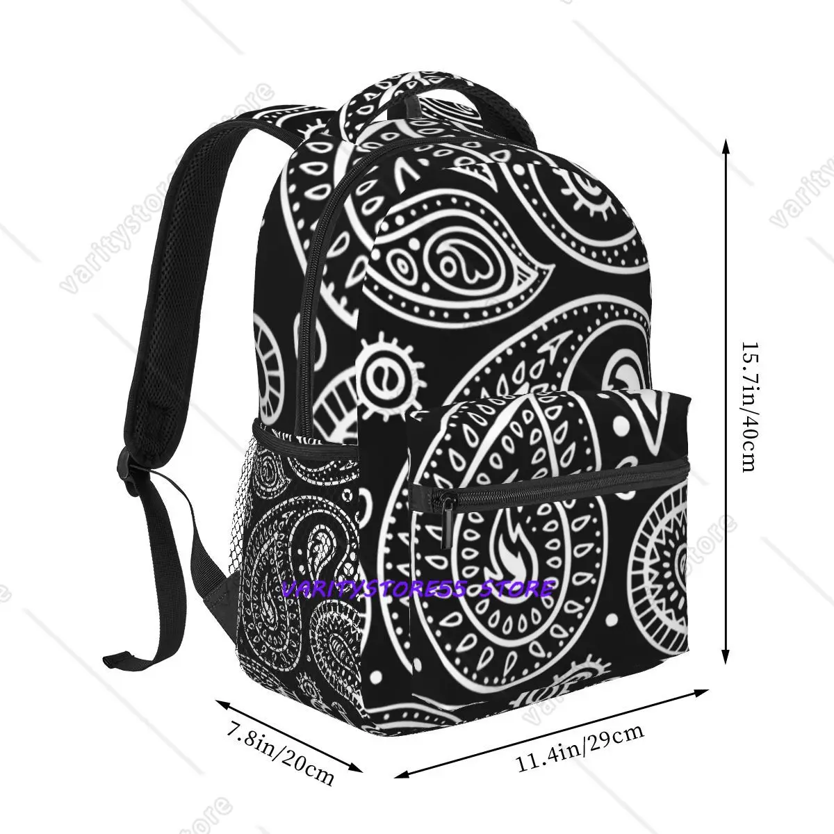 Cool Paisley Bandana Style Backpack Hot Sale Daypack Large Capacity Children BookBag School Bag Shoulder Bags for Men Women
