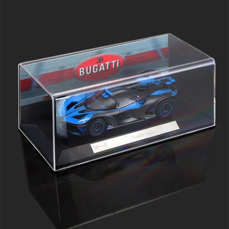 In Stock Bburago 1:43 Bugatti Bolide Alloy Miniature Diecast Model Acrylic Box Bugatti Sports Toys Car Model Christmas Kisd Gift