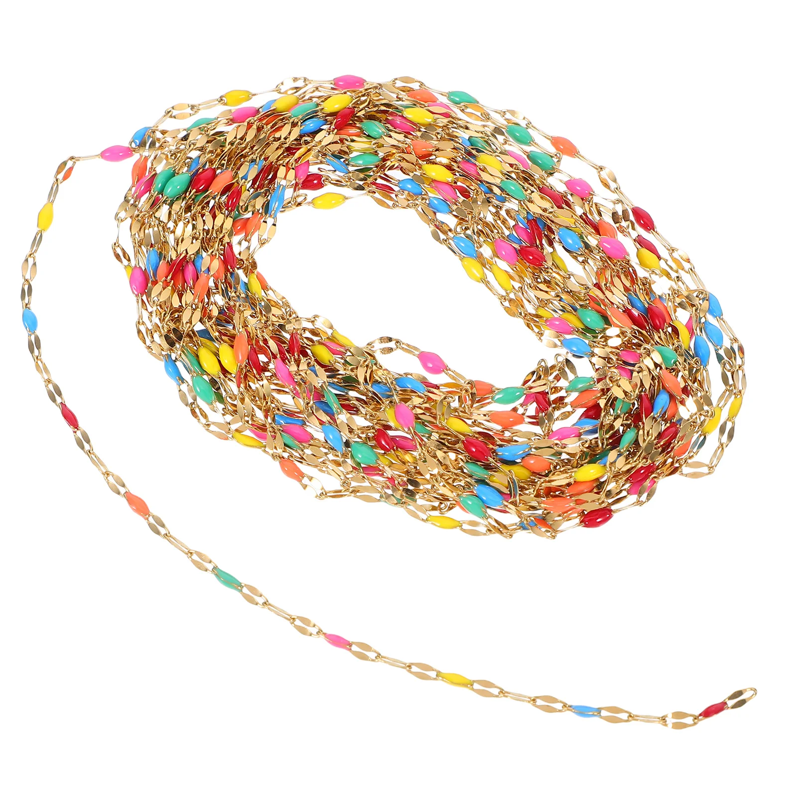 Stainless Steel Chain Gold Plated Enamel Bracelet Chains for Jewelry Making Supplies Necklace Jewelry Making Supplies Bracelet