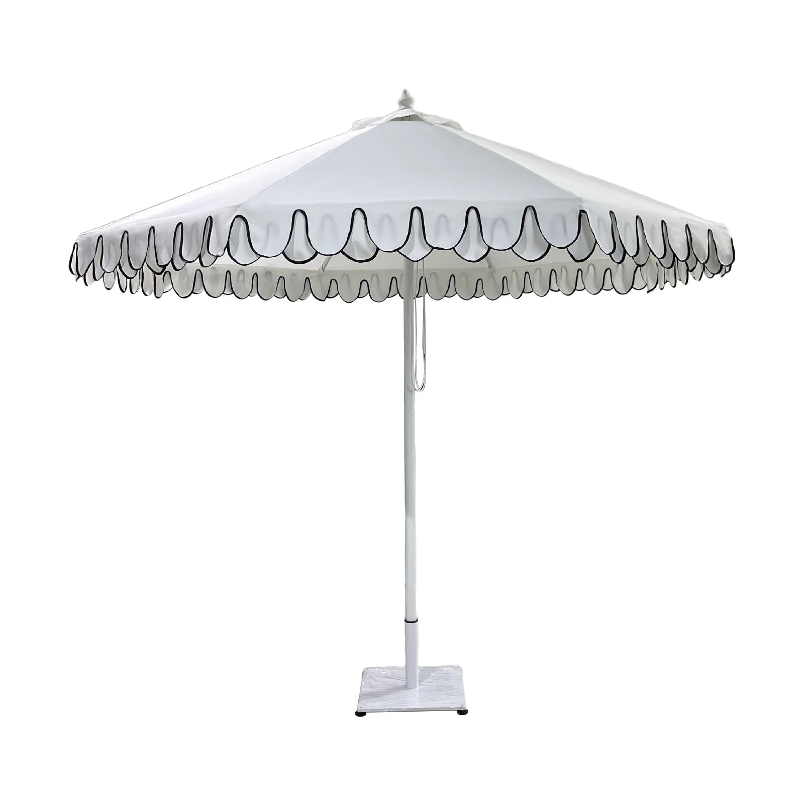 Wind-resistant Waterproof Heat-Insulating Double-Pole Aluminum Alloy Side-Post Patio Umbrella Outdoor Sunshade Drawstring Beach