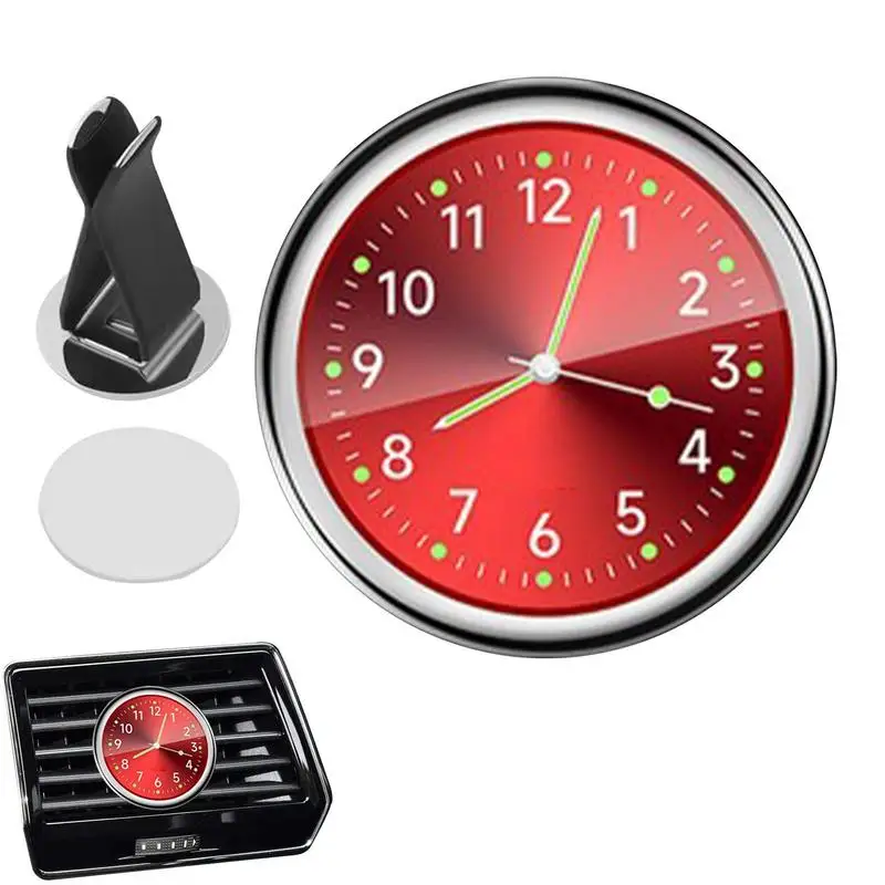 Car Clock Automobiles Internal Stick-On Luminous Mini Digital  Portable Luminous Clock Dashboard Decoration for Cars RVs SUVs