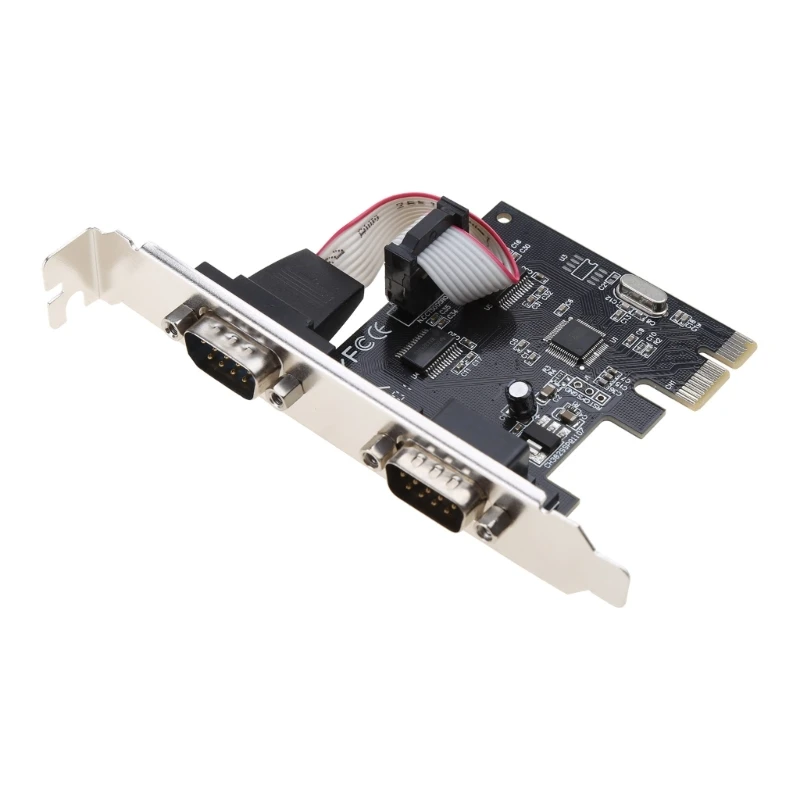 COM PCI-E 어댑터 DIEWU 2포트 RS232, CH382L 칩셋으로 안정적인 시리얼 연결을 위한 완벽한 솔루션