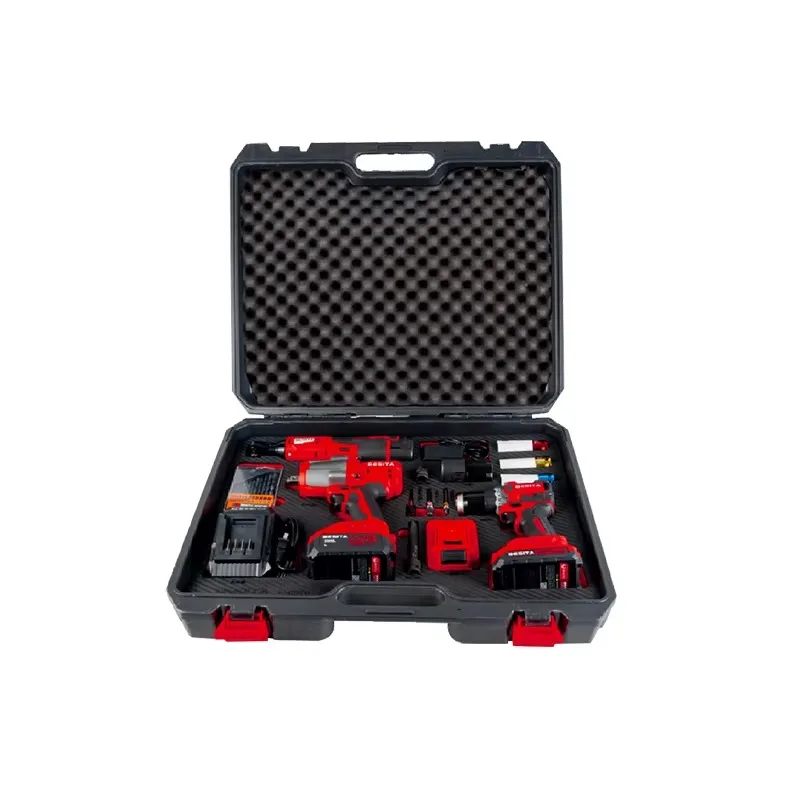 

31 Pieces Brushless Lithium Electric Drill Wrench, Lithium Electric Ratchet Wrench Power Tool Set Electric Drill Set