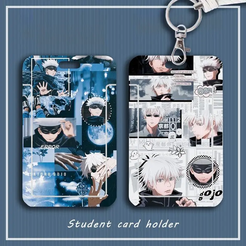 

Kawaii Kaisen Funny Women Men Credit Card ID Holder Bag Student Women Travel Card Cover Badge Car Keychain Gifts Accessories