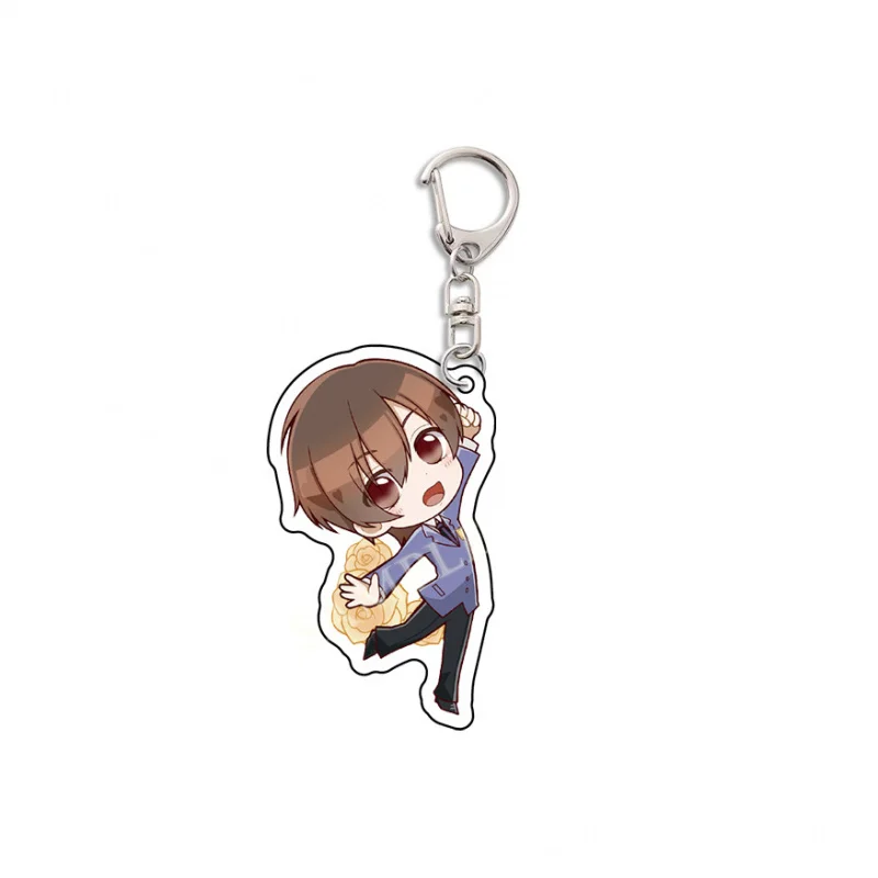 6cm Ouran High School Host Club Anime Keychain Acrylic Desktop Room Decoration Haruhi Suou Tamaki Birth Gifts Fans