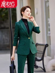 Occasioni formali Plaid Business Suit abito su misura abiti formali abito da donna lavoro temperamento dea StyleolHigh-End8062