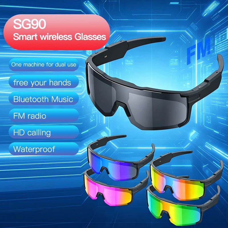 Cycling AI Smart Glasses  AI Translation Bluetooth Conversation Recording Listening To Music Men Women Smart Sunglasses