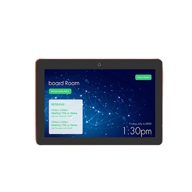2026 New Oem Logo Wall Mount 10.1 Inch Capacitive Touch Screen Led Light Bar Meeting Room Poe Wi-Fi Android Tablet PC New