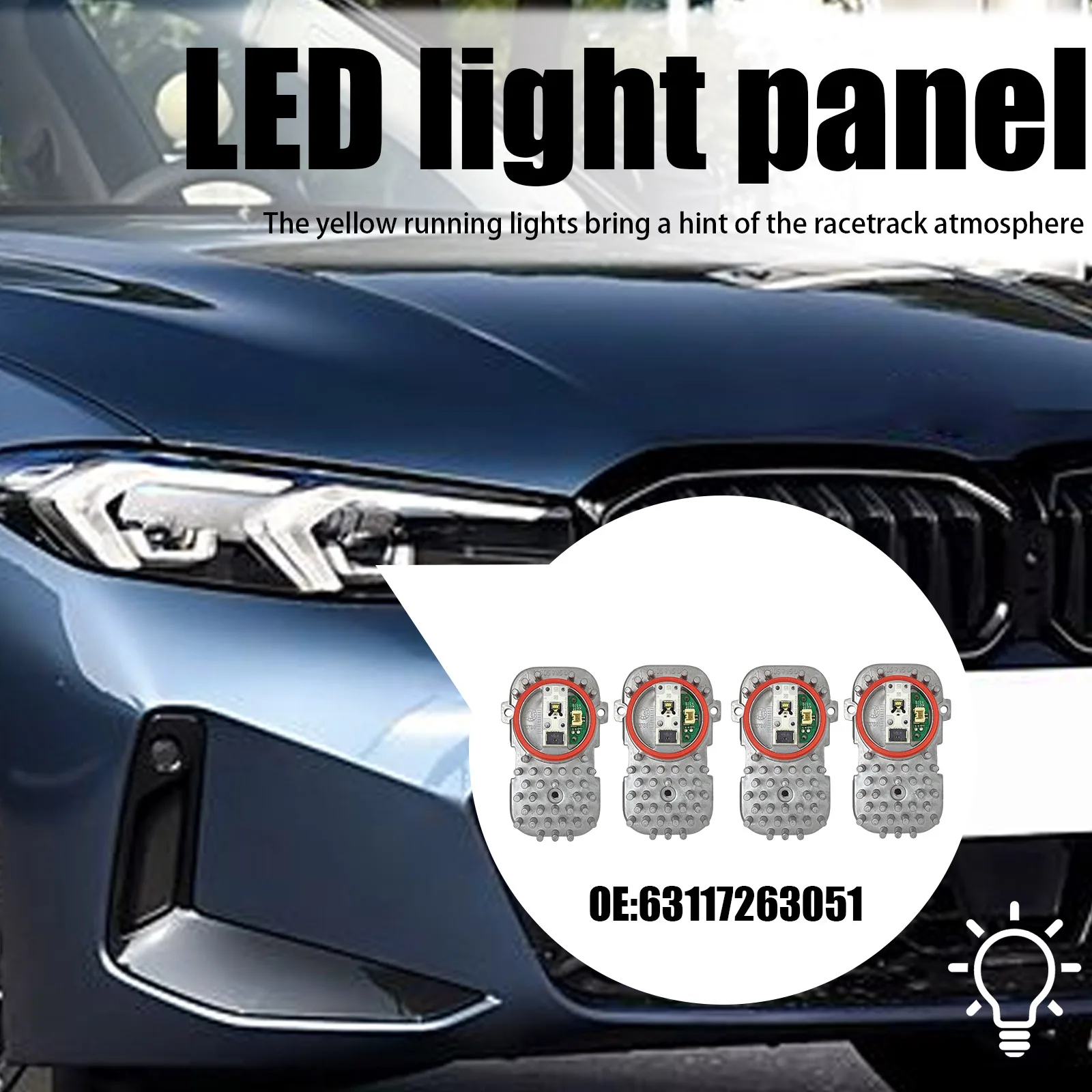 

Xenon Headlight Yellow Daylight LED Modules 63117263051 DRL Yellow LED Board for BMW X3 2011-2016 X5 2011-2018 X6 2015-2019