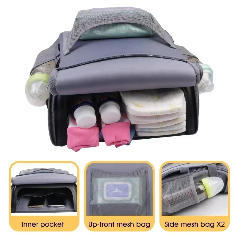 INSULAR 2-in-1 draagbare veilige pads Stoelverhoger Mamatassen Comfortabele hoogte Stoelkussen Perfecte organizer Multifunctioneel