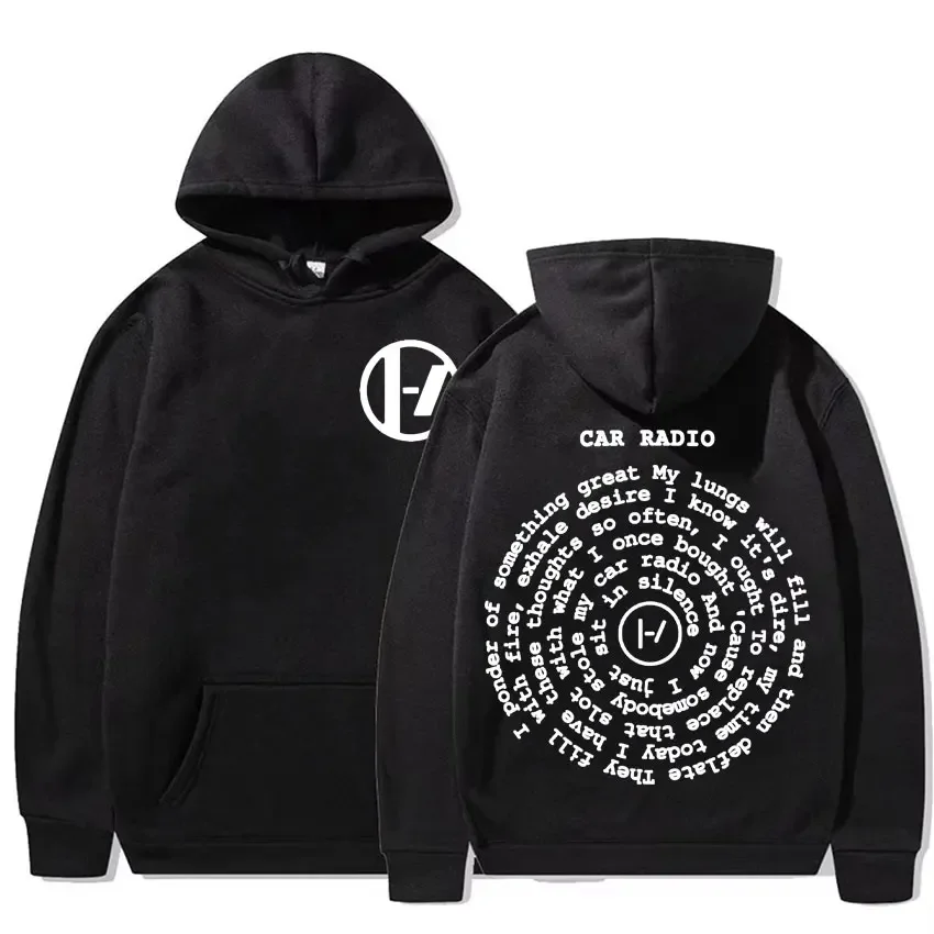 2026 Twenty One Pilots Autoradio Doppelseitig Bedruckter Hoodie Harajuku Hip Hop Oversized Sweatshirt Herren Damen Mode Lässig Gemütlich H – Detail 8