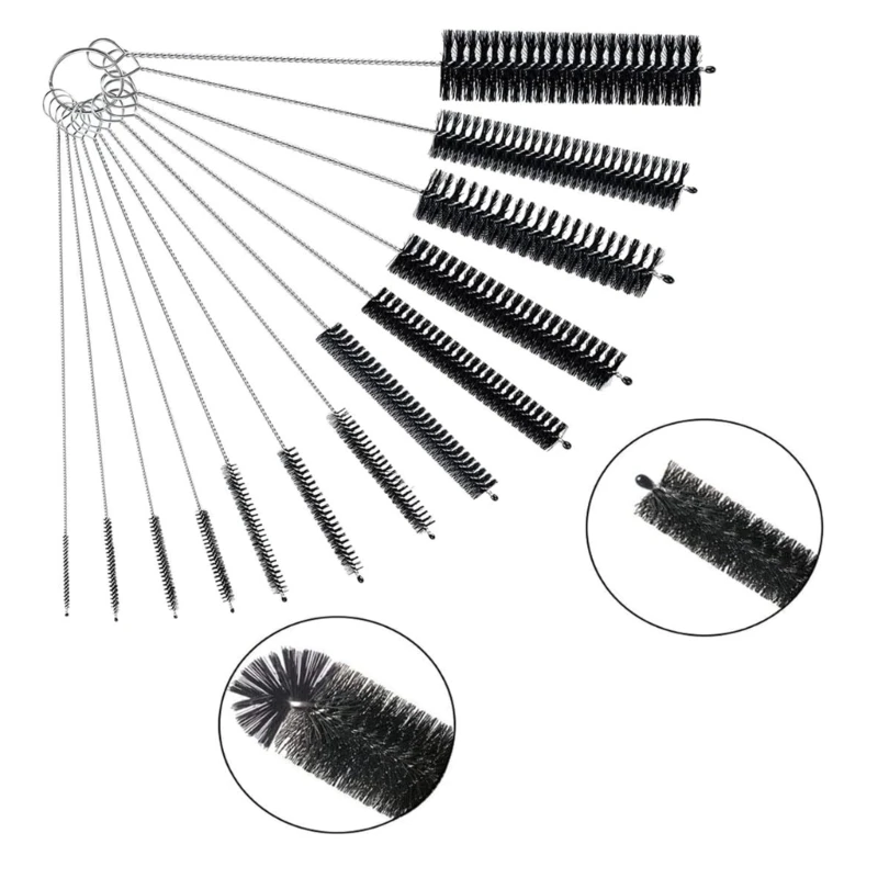 Brosse à paille longue, brosses nettoyage paille pour nettoyeur tubes en nylon