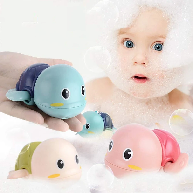 Baby Bath Toys Bathing Cute Swimming Turtle Whale Pool Beach Classic Chain Clockwork Water Toy For Kids Water Playing Toys