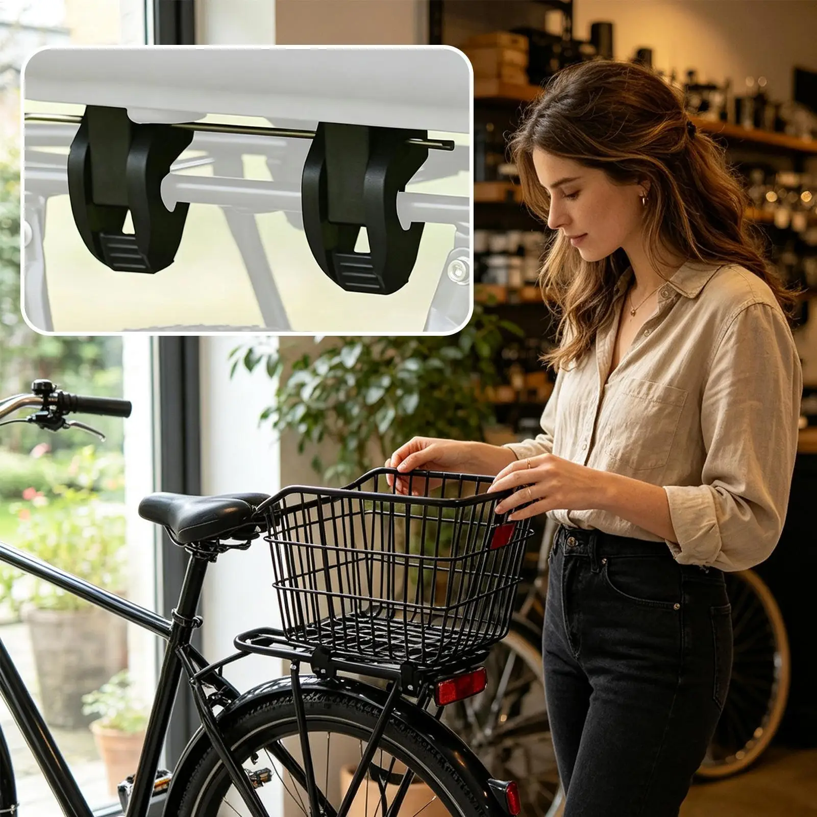 Bike Quick Release Mount 2 Pieces Thickened Quick Release Storage DIY Bike Rear Rack Carrier Bracket For Mountain Folding