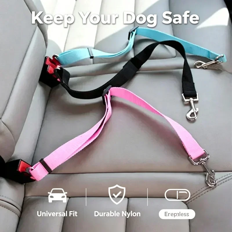 Adjustable Pet Dog Car Seat Belt Leash Heavy Duty Durable Ny